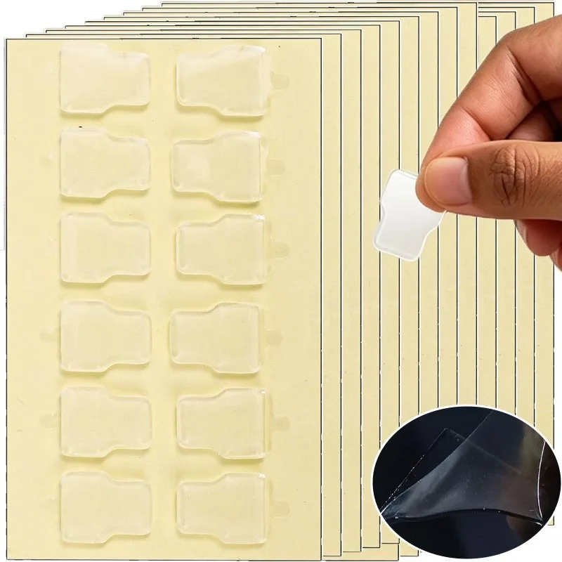 1/50sheet Acrylic Adhesive Stickers Transparent Nano Gel Sticky Wall Mounting Tape Strong Fixed Mini Dolls Patch Home Decoration