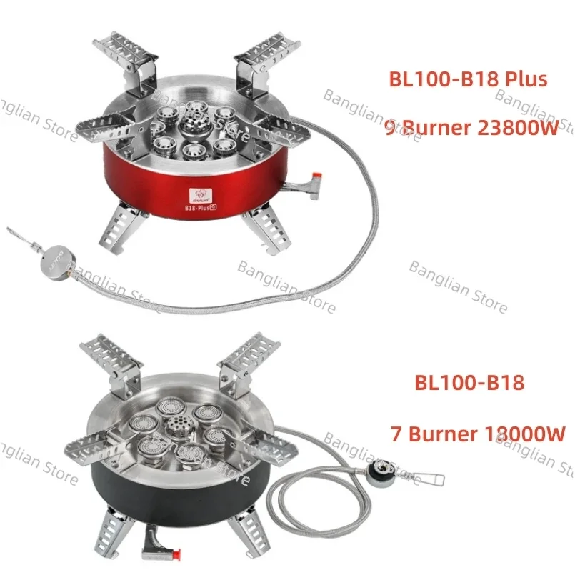 Powerful Folding Gas Stove, Portable Cooking Burner for Camping, Travel, High Thermal Efficiency, Picnic Gas Cooker, B18 Series