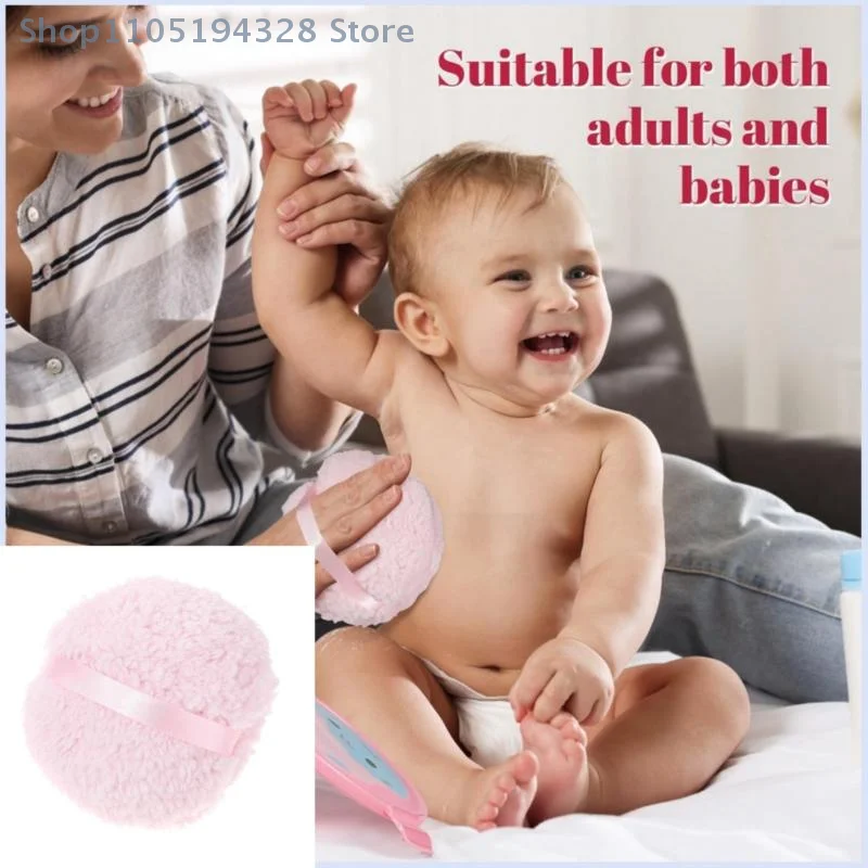 [MP]15cm Oversize Long Plush Powder Puff Extra Large Body Face Powder Applicator Easy To Grip Dust Puff