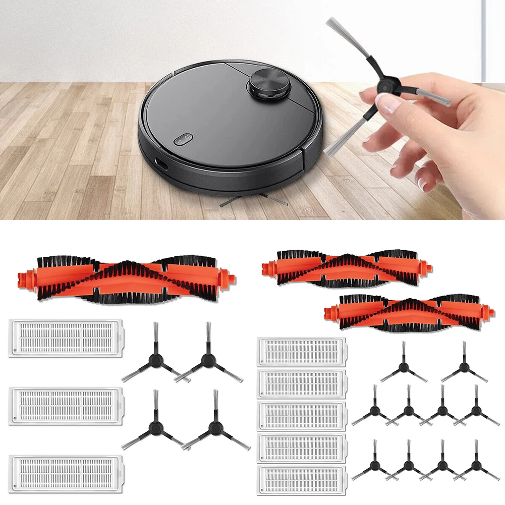 مجموعة بديلة كاملة لمكنسة Wyze Robot WVCR200S تتميز بالفرش الجانبية والمرشحات للتنظيف الفعال