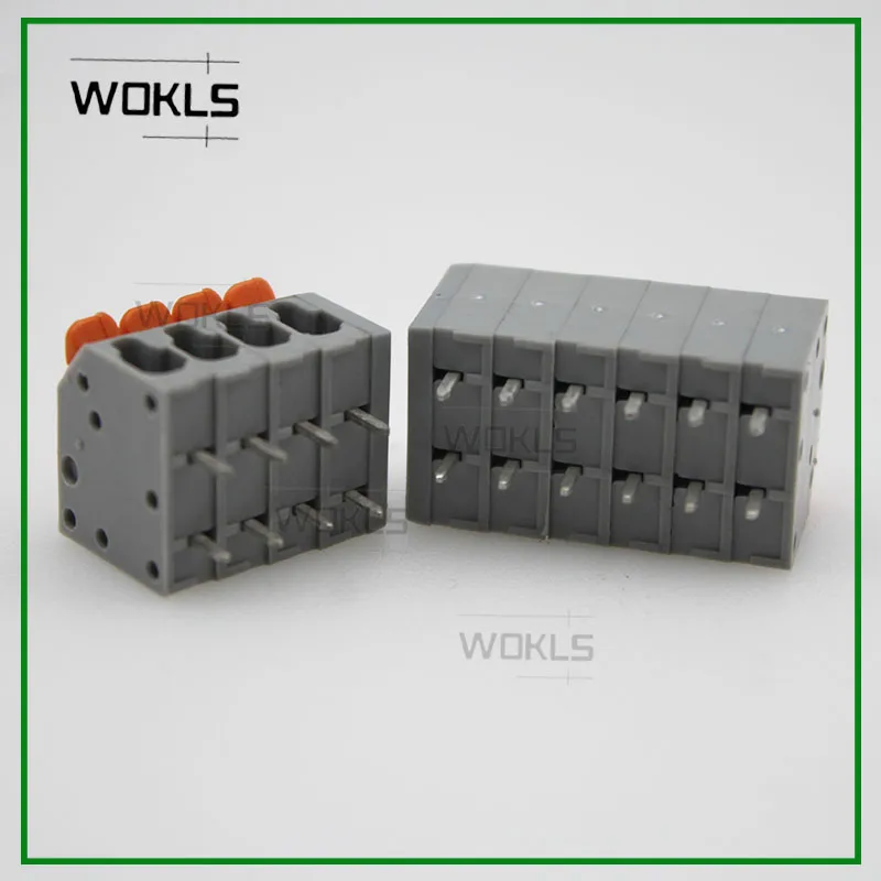 50Pcs/100PCS PCB terminal block DA803 2601 1.5 mm² spacing 3.5 mm pitch gray 2601-1102 3 4 5 6