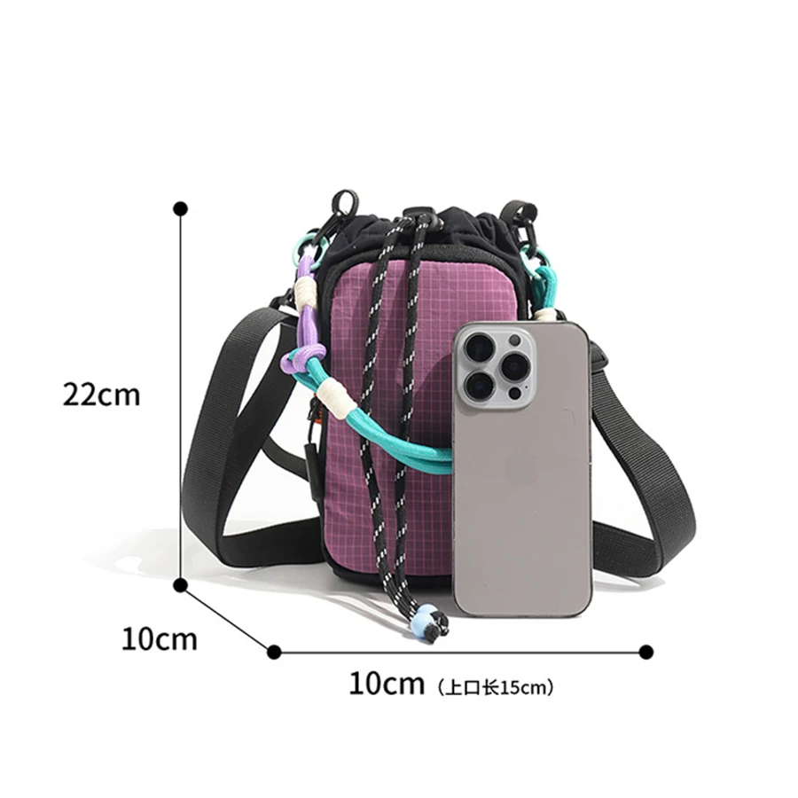 Dopamin-Umhängetasche für Wasserflaschen, Modell 2026, tragbare Tasche mit großer Kapazität für Telefon und Wasserflasche, für Studenten – Detail 6