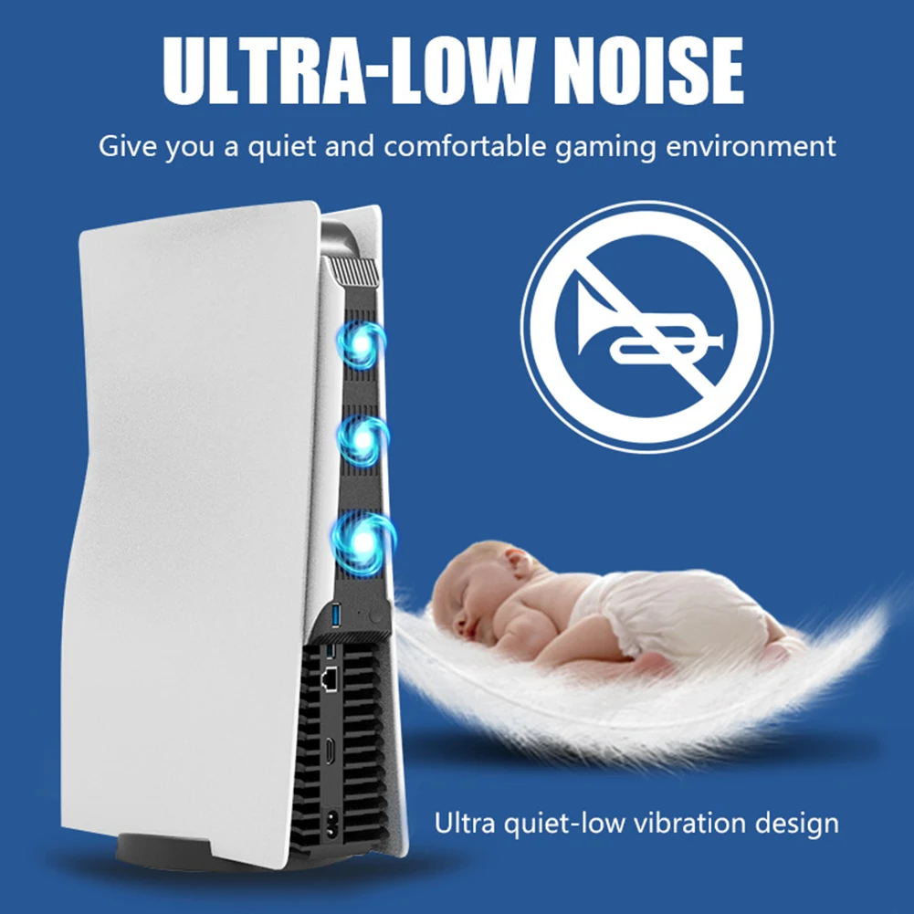 Ventilador de refrigeración de Host externo para consola PS5, soporte Vertical, ventilador de refrigeración de Host externo para PlayStation PS5, accesorios de Host de juegos