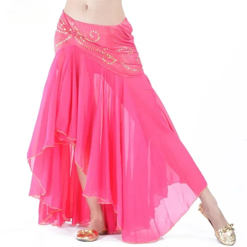 Sexy Belly Dancing Skirt for Women Gypsy Spanish Flamenco Splits Skirt Oriental Belly Dance Performance Dancewear Practice Skirt