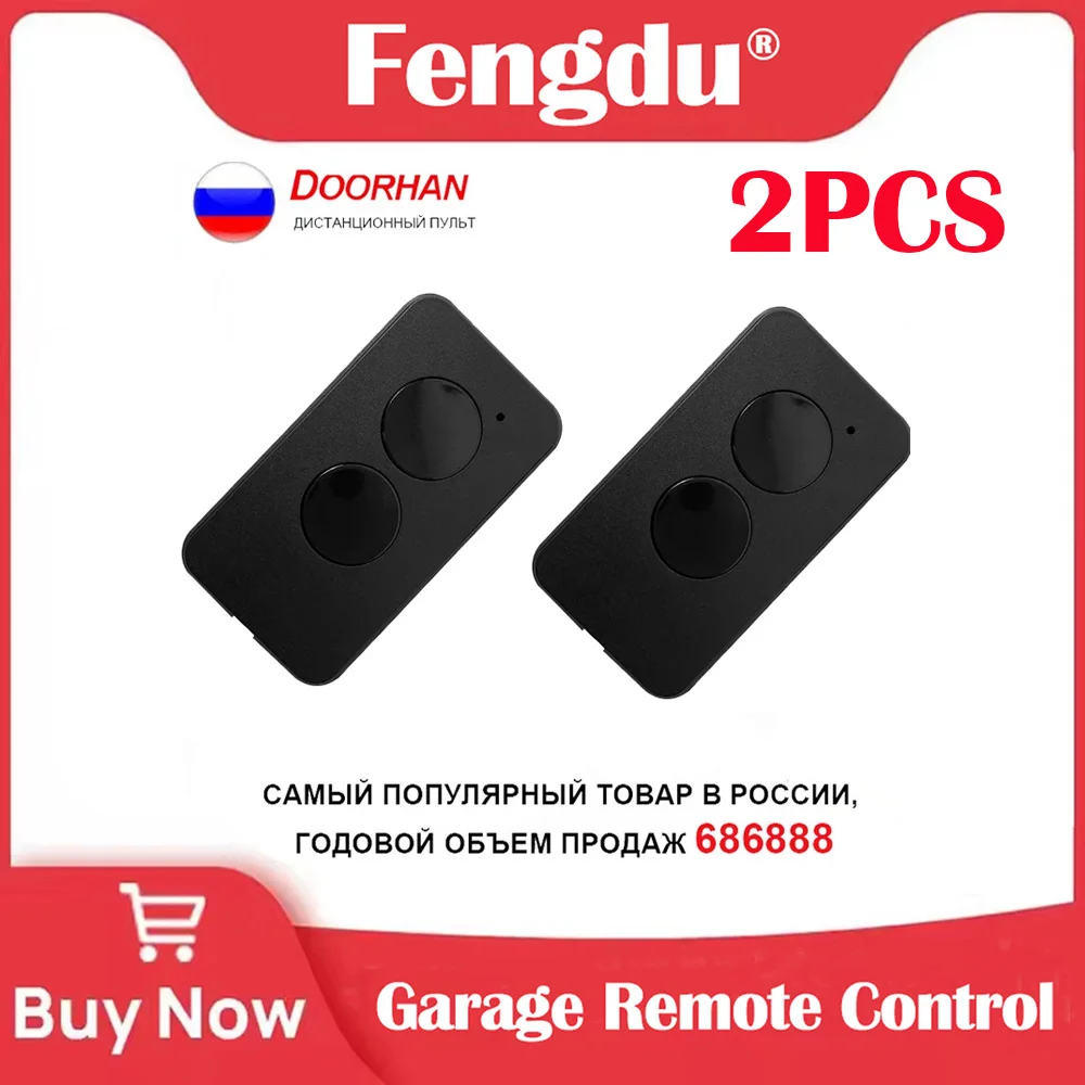 

Remote Control 433mhz 2PCS Garage Door Commands DOORHAN TRANSMITTER - 2 PRO Universal Garage Controls