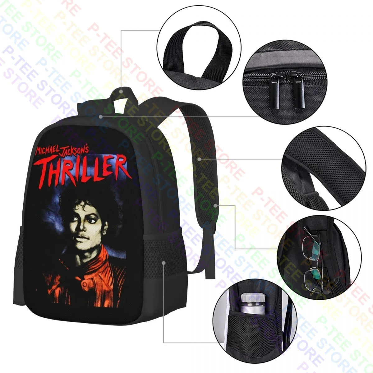 Michael Jackson Thriller P-1173Backpack Large Capacity Swimming Art Print