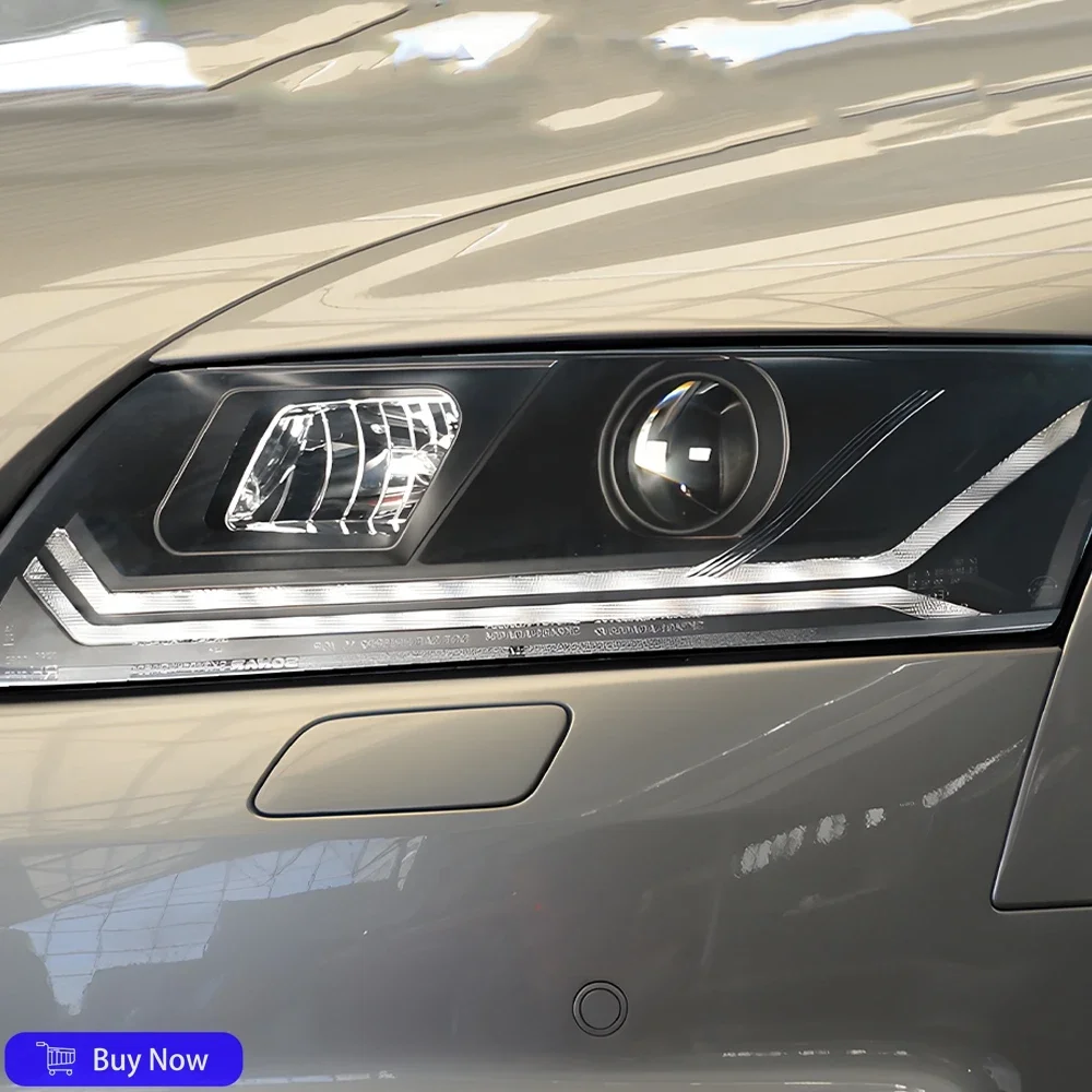 لأودي A6 2005-2008 نمط سيارة الجبهة مصابيح الجمعية ترقية جودة عالية عالية تكوين LED المزدوج العارض عدسة اكسسوارات السيارات #4