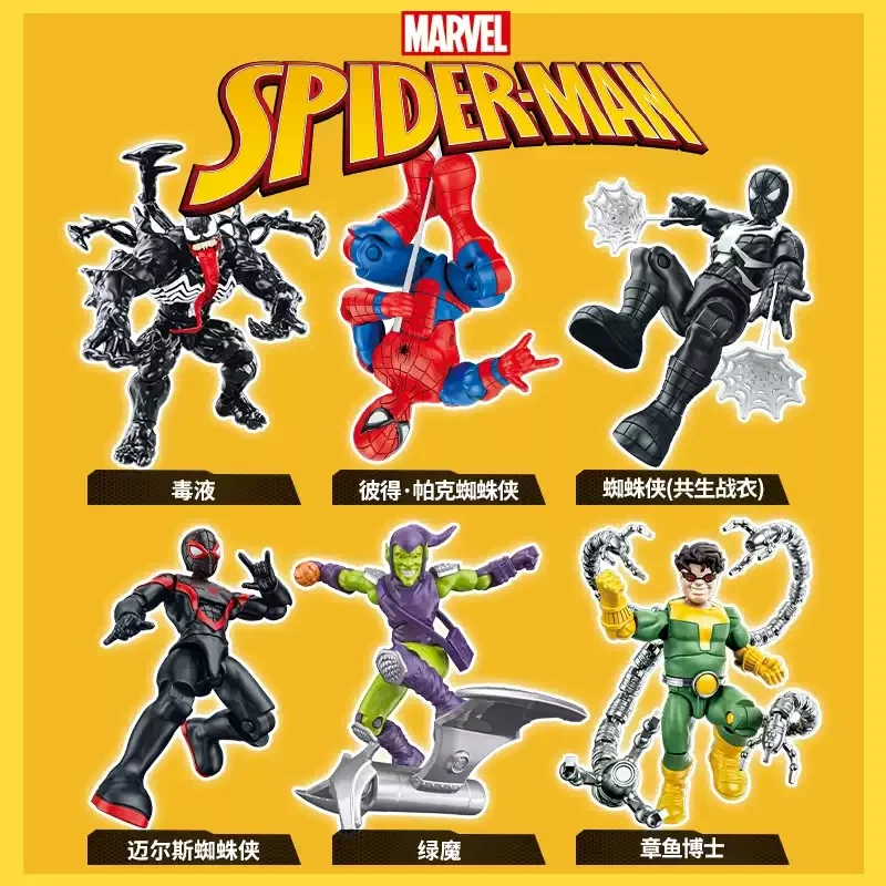 Marvel Spider-Man Venom 7cm Model do Składania Figurka Akcji Peter Parker GK Figurka Artystyczna z Ruchomymi Elementami Figurka Anime Zabawka Ozdoba na Biurko Prezent