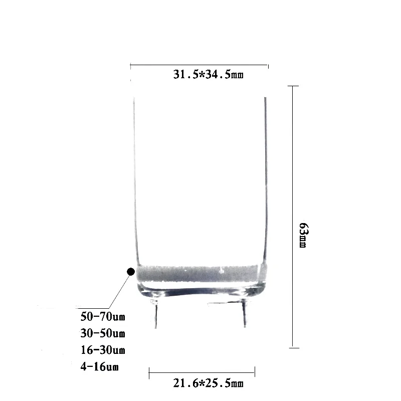 Glass crucible filter