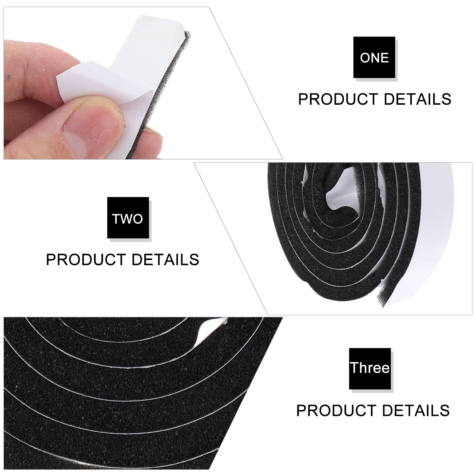 

5 set 5 Sets Eva Door Window Seal Strip Adhesive Weatherproof Windproof Soundproof Sealing Strip For Home Draft Stopper