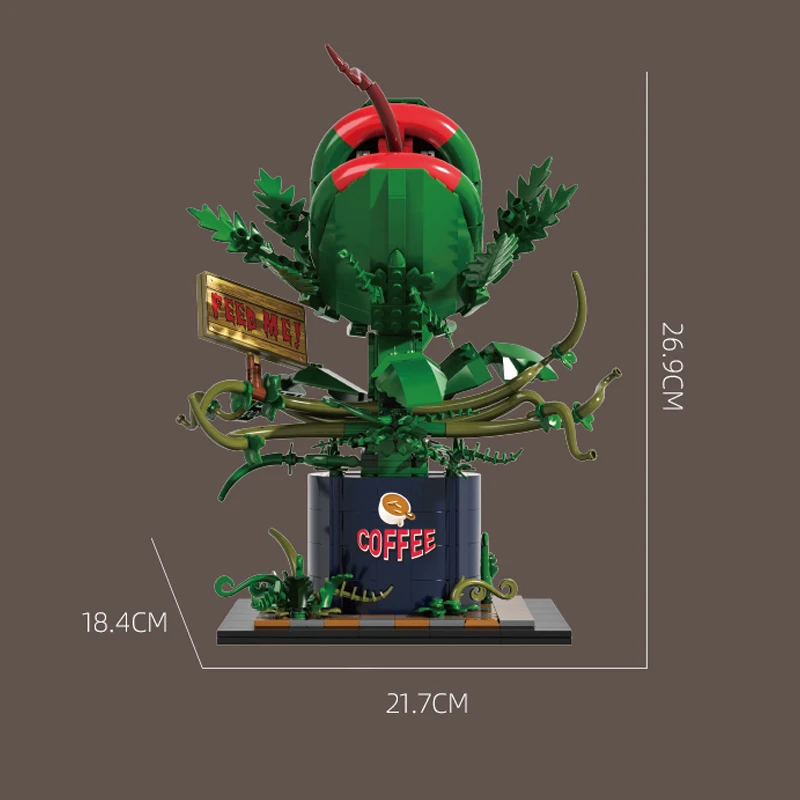 Nouveau Piranha plante blocs de construction ornement Chomper plantes en pot horreurs fleur modèle briques jouets enfants adultes cadeaux 838 pièces