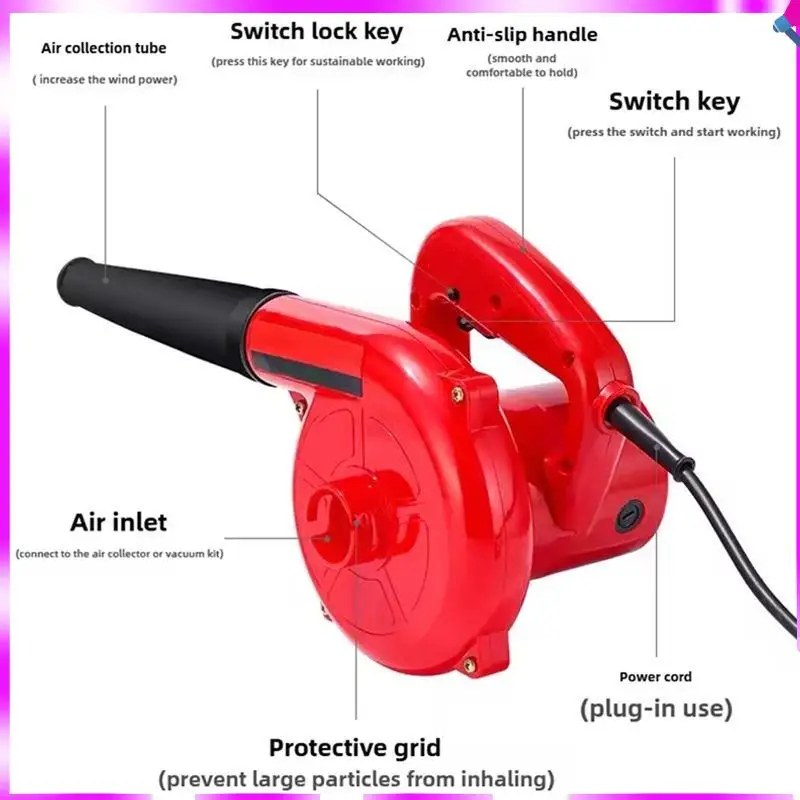 N96R Versatile 1000W 2 In 1 Electric Air Blower And Vacuum, EU Plug Leaf And Dust Cleaning Power Tool