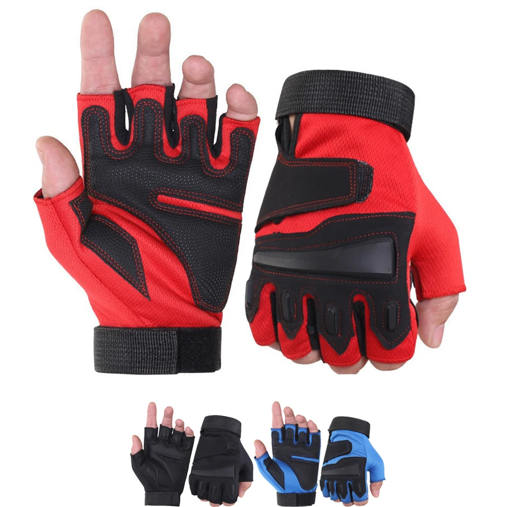 Men's Half Finger Fingerless Breathable,Non-Slip Workout Gloves Tactical Combat Shooting Motorcycle Weight Lifting Gloves