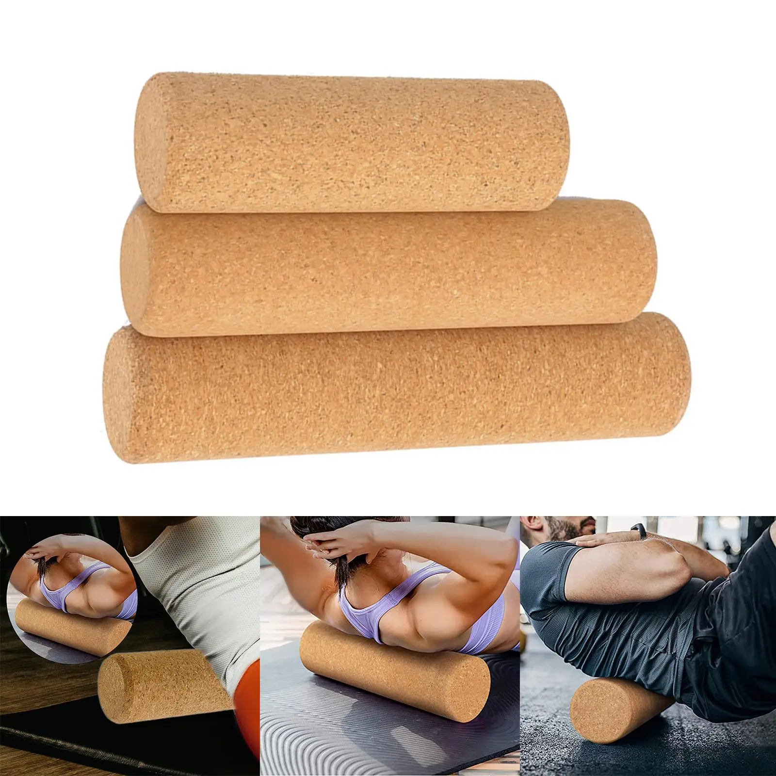 Muscle Massage Roller Trigger Point Release Core Exercises Natural Cork Yoga