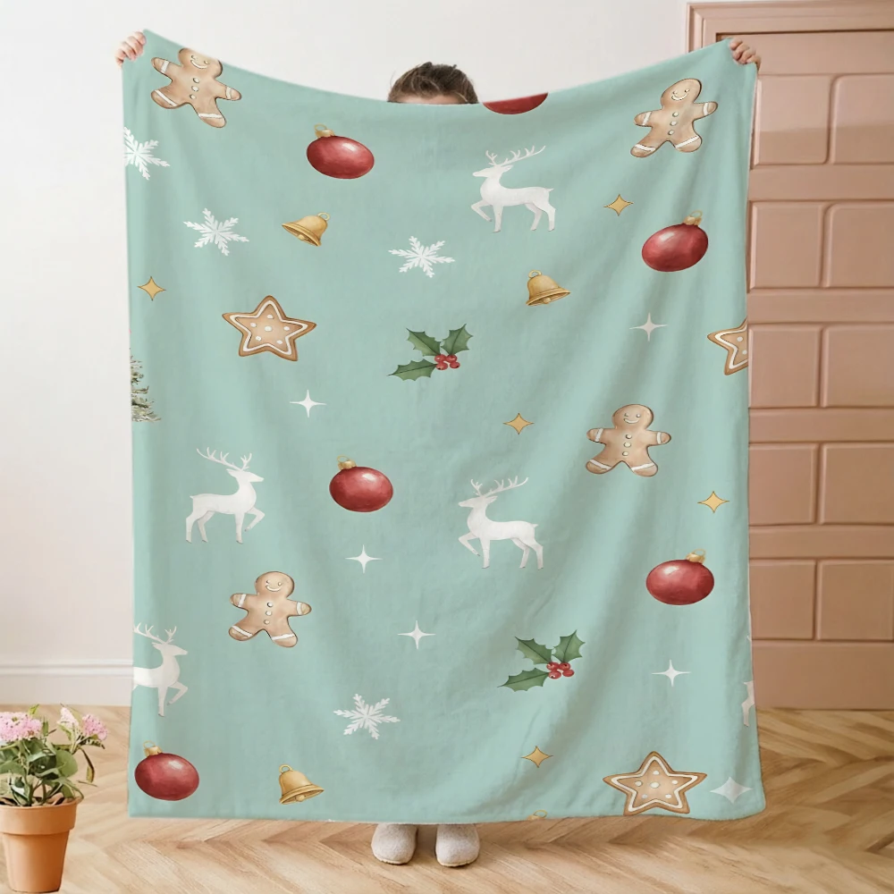 Charming Winter Forest Motif Cozy Bed Throw Versatile Home Decor Gift Idea For Gym Dance Studio Lounge Area
