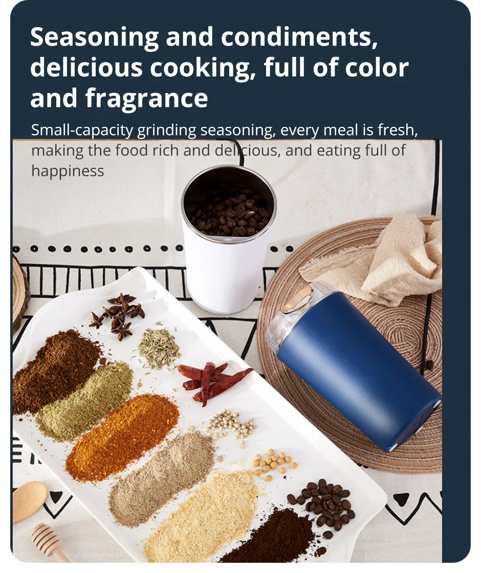 Small Electric Grinding Machine Grain Grinder Coffee Grinder Stainless Steel Nuts Beans Grains Mill Herbs for kitchen image 4