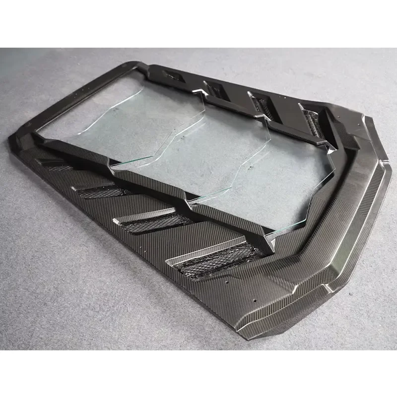 2014-2023 Carbon Fiber Transparent Engine Door Panel Tailgate New Condition Suitable for Installation for Huracan LP580/610