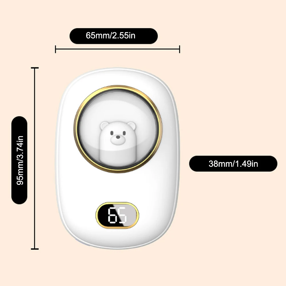 Mini Bear Hand Warmer Artifact 3 Heating Modes 2 in 1 Portable Pocket Heater Temperature Display 5200/10000mAH Outdoor Must Have