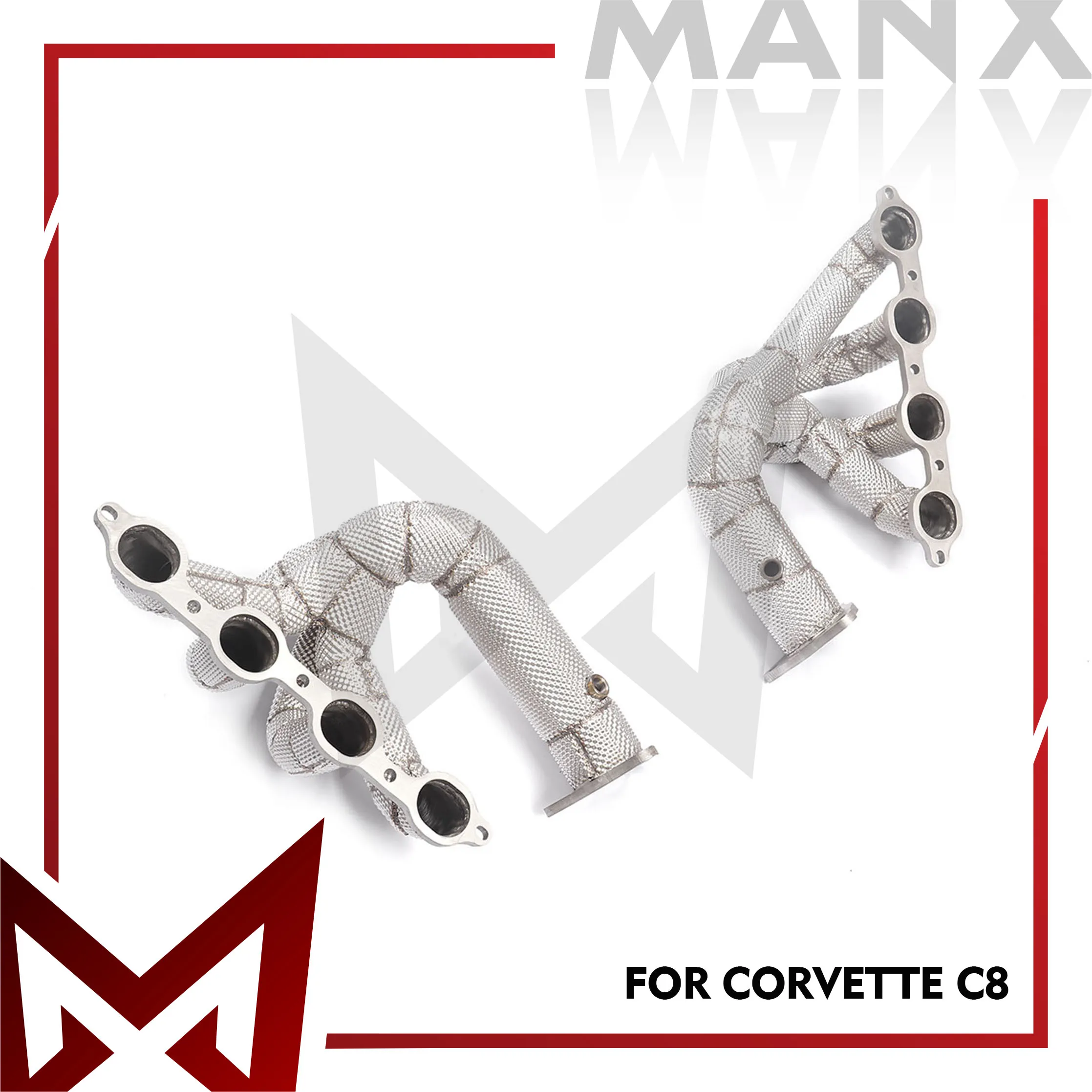 

MANX Suitable For Corvette C8 Stainless Steel Manifold High Flow Performance Exhaust System With Heat Shield Header