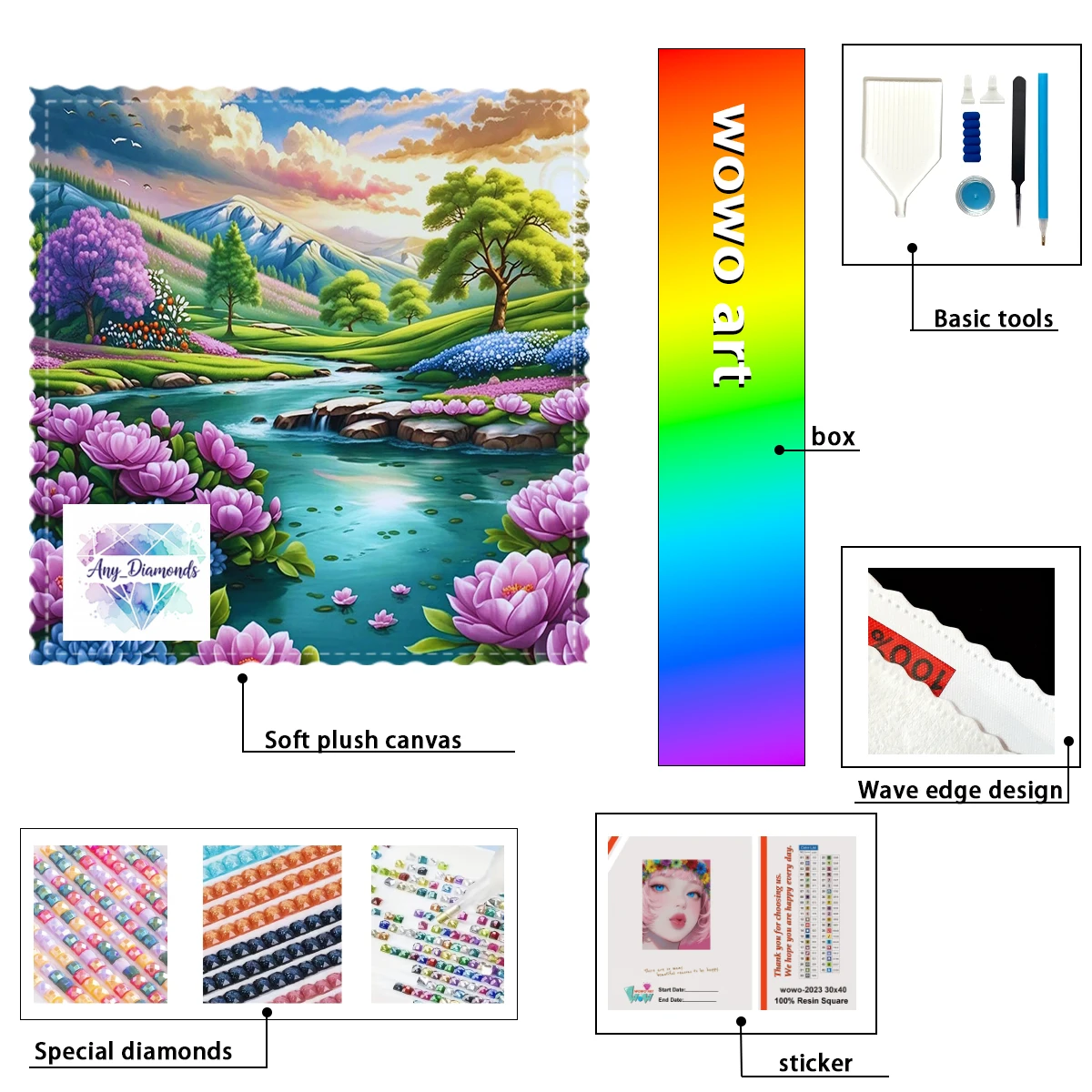 

【ANY_ Diamond Art】 Lotus Pond Crystal AB Rhinestone FD Rhinestone Perfect Resin Diamond