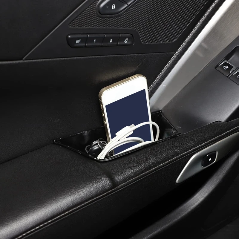 Inner Door Armrest Storage Box Tray For Chevrolet Corvette C7 Z06 Z51 ZR1 Stingray Grand Sport 2014-2019