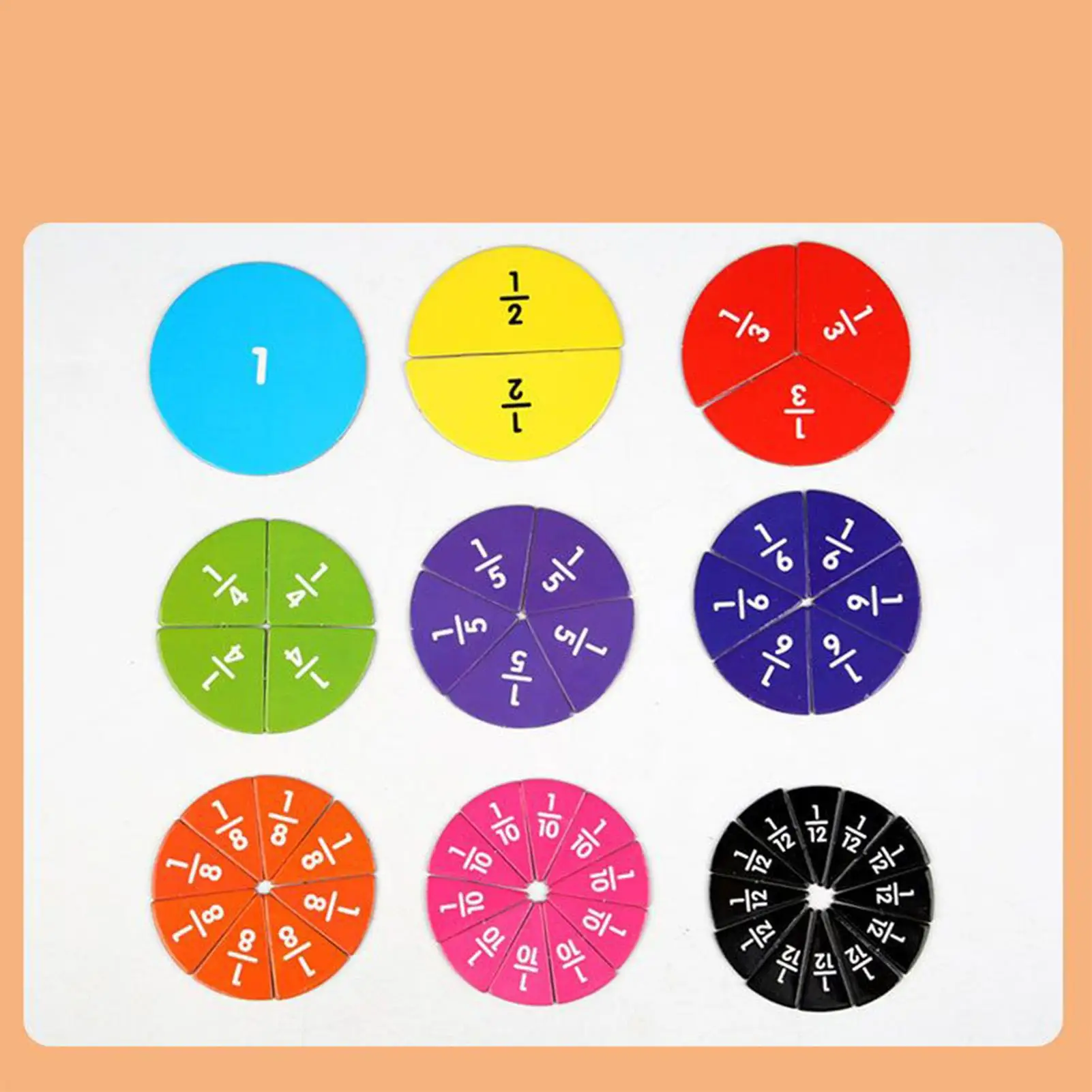 Azulejos de fracción magnética, juego educativo de manipuladores de aprendizaje de matemáticas, juguete educativo para practicar lecciones de grupo, niños de 3 años