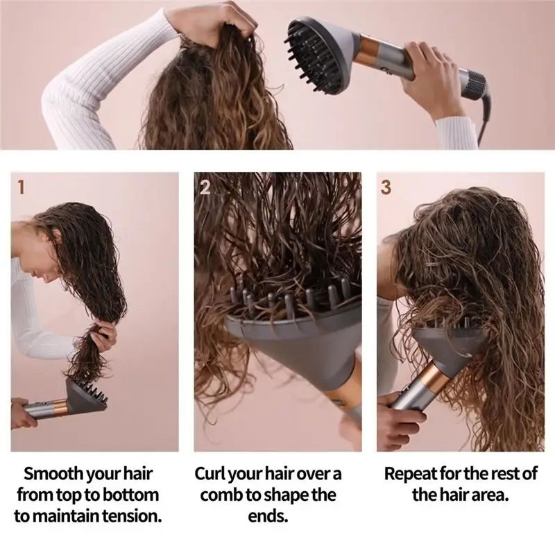 【أساسيات 】مرفقات الناشر والمستقامة لمصفف دايسون اير راب HS01 HS05 HS08 لتصفيف الشعر الناعم وتجعيد الشعر