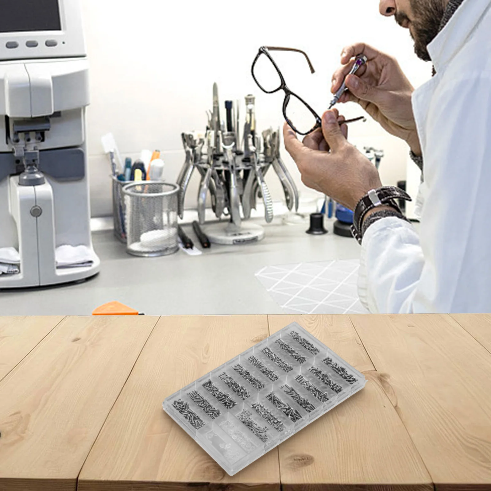 

Home Repair DIY Projects Box Size 11x7x1cm Eyeglasses Repair Kit Eyewear Repair Set Eyeglass Screws Meets Daily Use Needs