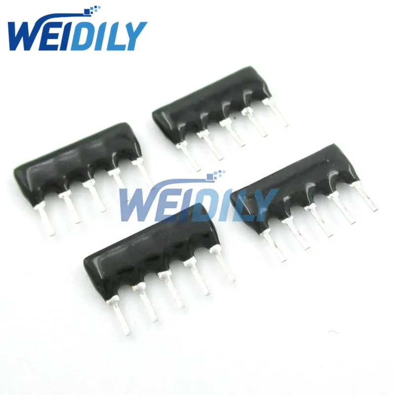 10PCS DIP Exclusion Network Resistor Array 5pin A05-471J 511J 102J 103J 104J 470 510 ohm 1K 2K 2.2K 4.7K 5.1K 8.2K 10K 22K ohm