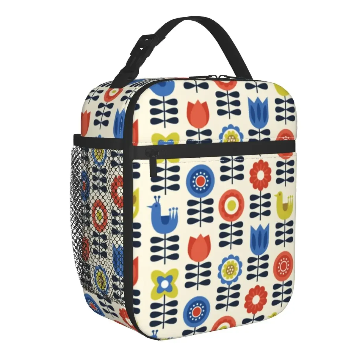 Vintage Scandinavian Floral Orla Kiely Insulated Lunch Bag for Women Resuable Cooler Thermal Bento Box Office Picnic Travel