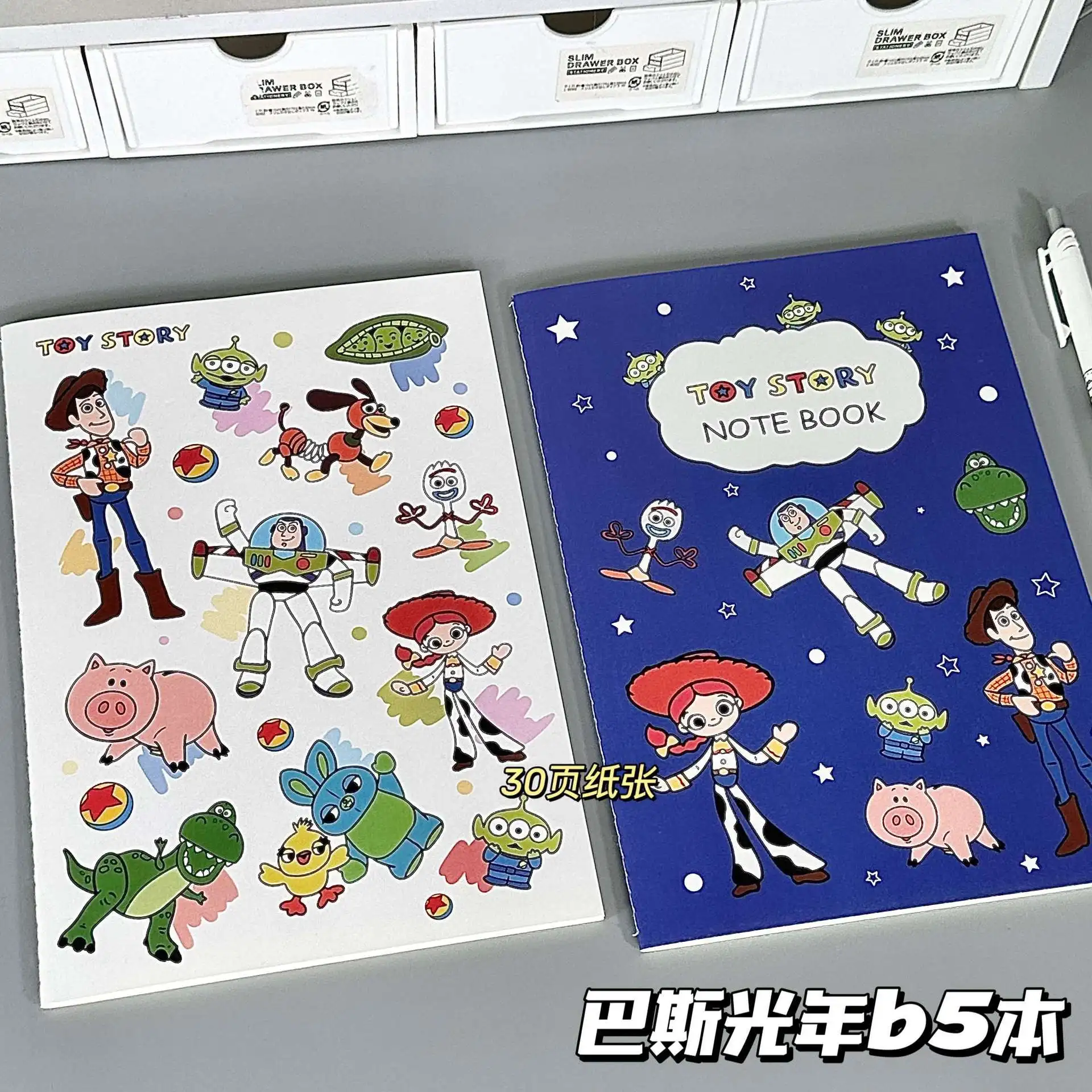 Woody Disney Cute Cartoon Buzz Lightyear Alien B5 Horizontal Line Notebook Kawaii Toy Story Periphery Student Stationery Gifts