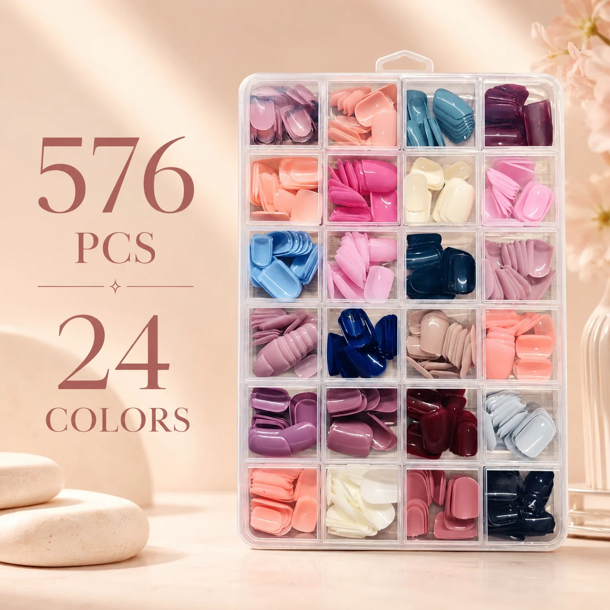 576pcs 576pcs 24-Color Short Square Press-On Nails, Multicolor Full-Coverage False Nails, Suitable for Women's Daily Wear and Shopping - Aliexpress Deal