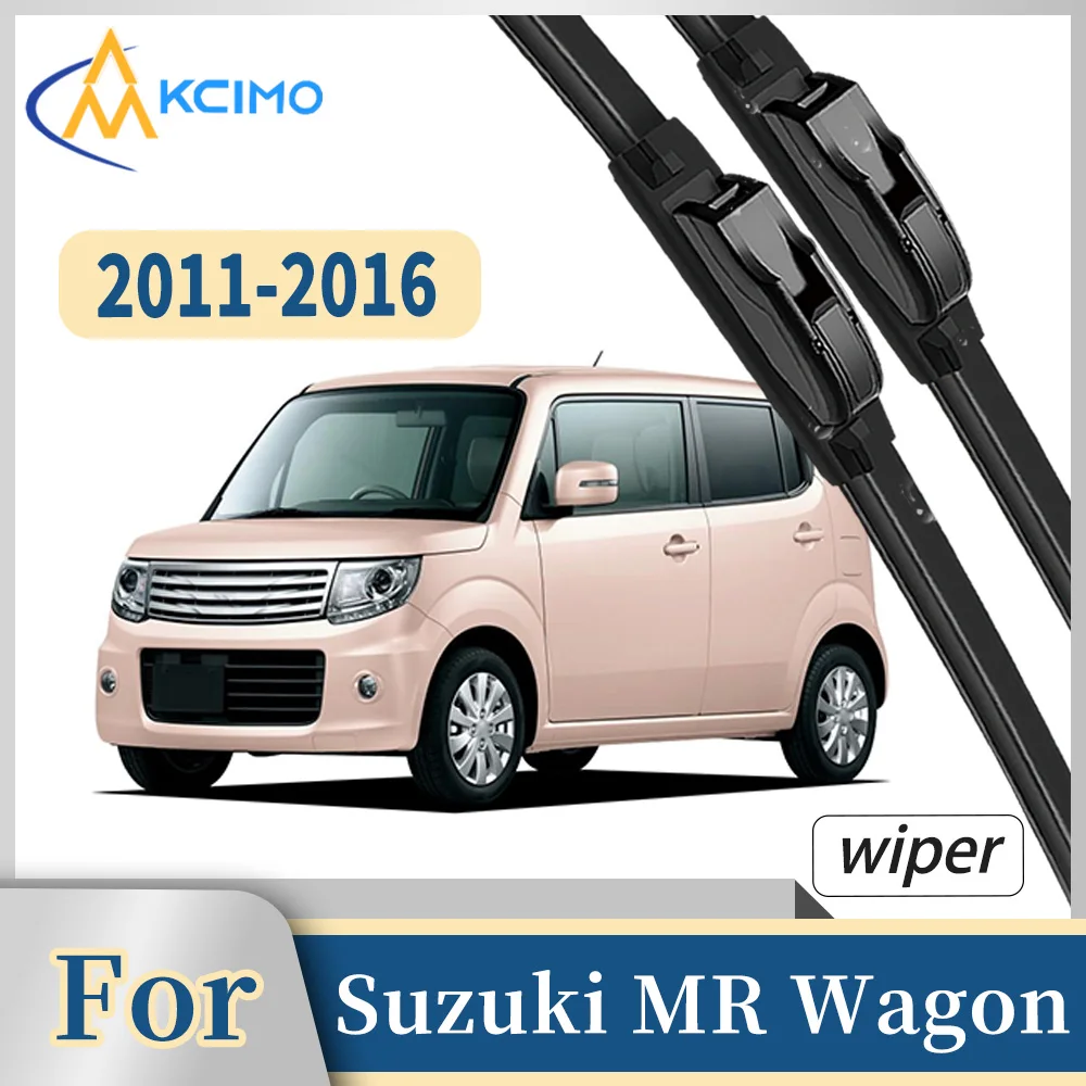 

Premium Rubber Front Windscreen Wiper Blades For Suzuki MR Wagon MF33S 2011-2016 Smooth Wiping Waterproof Windshield Kit 2Pcs