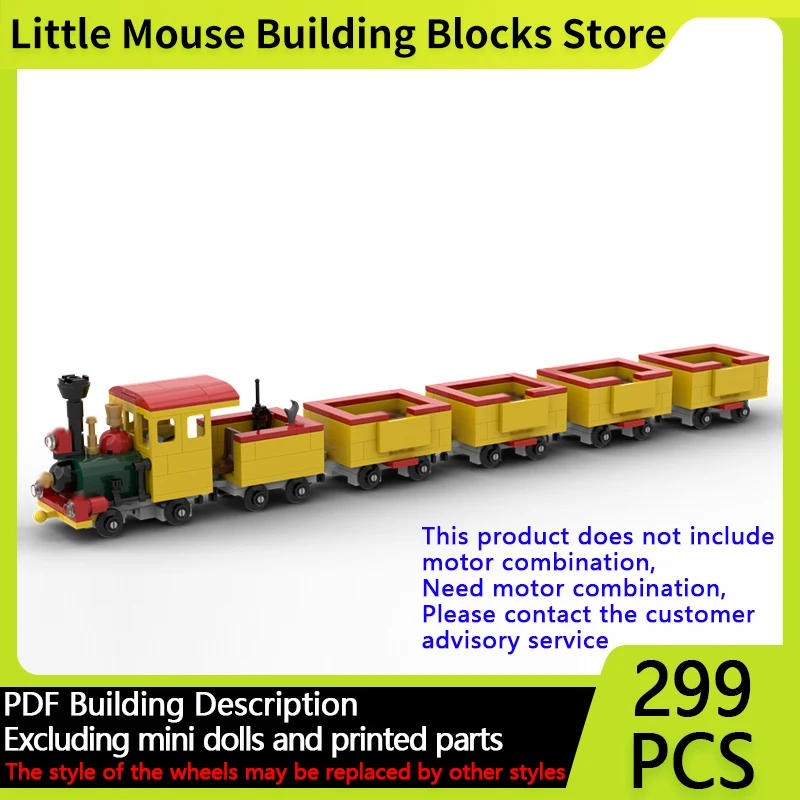 

City Car Model MOC Building Bricks Amusement Facilities Mine Train Modular Technology Gifts Holiday Assemble Children Toys Suit