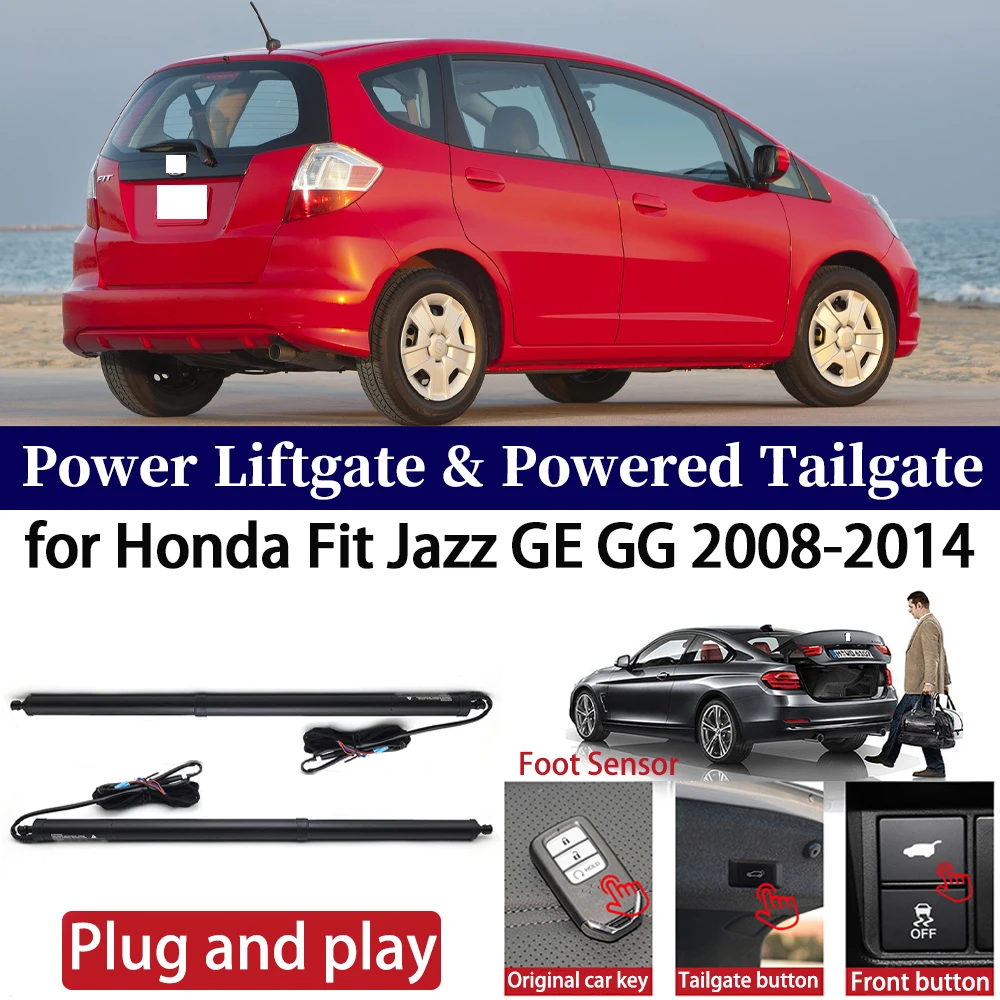 

ZhuCamX for Honda Fit Jazz GE GG 2008-2014 Car Power Liftgate Automatic One-Click Powered Tailgate Strut Plug and paly