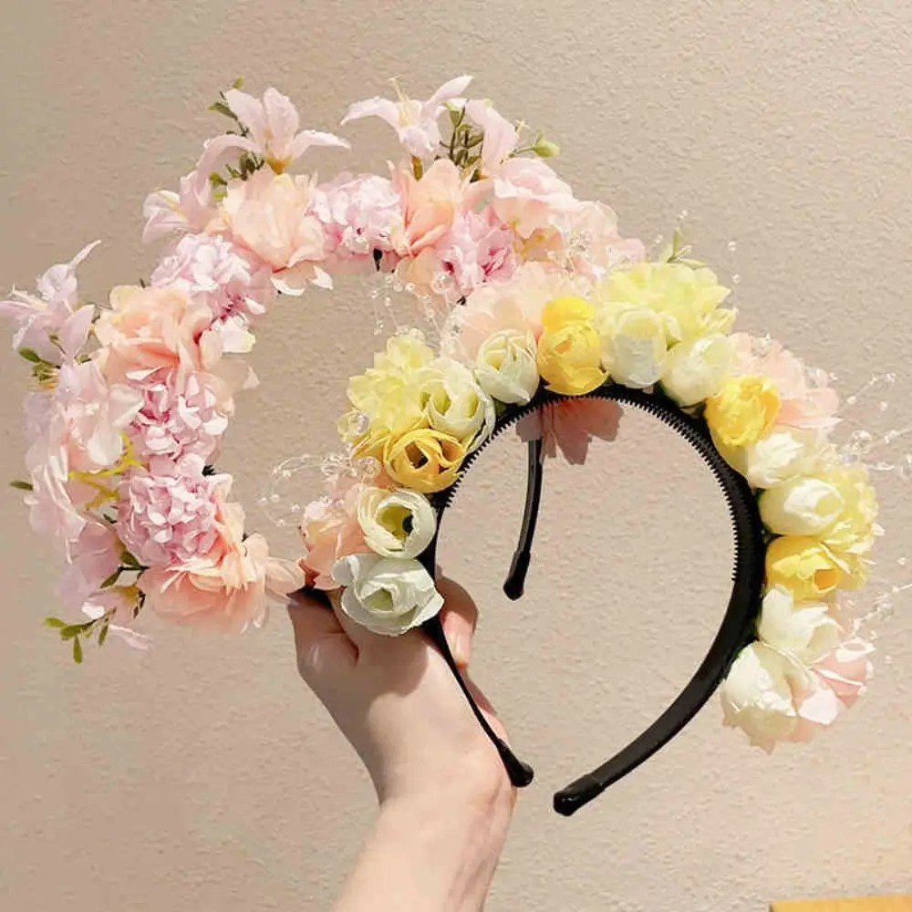 

Cloth Quanzhou Head-pinned Flower Hair Hoop Headdress Ethnic Style Flower Headband Photograph Props Hair Accessories