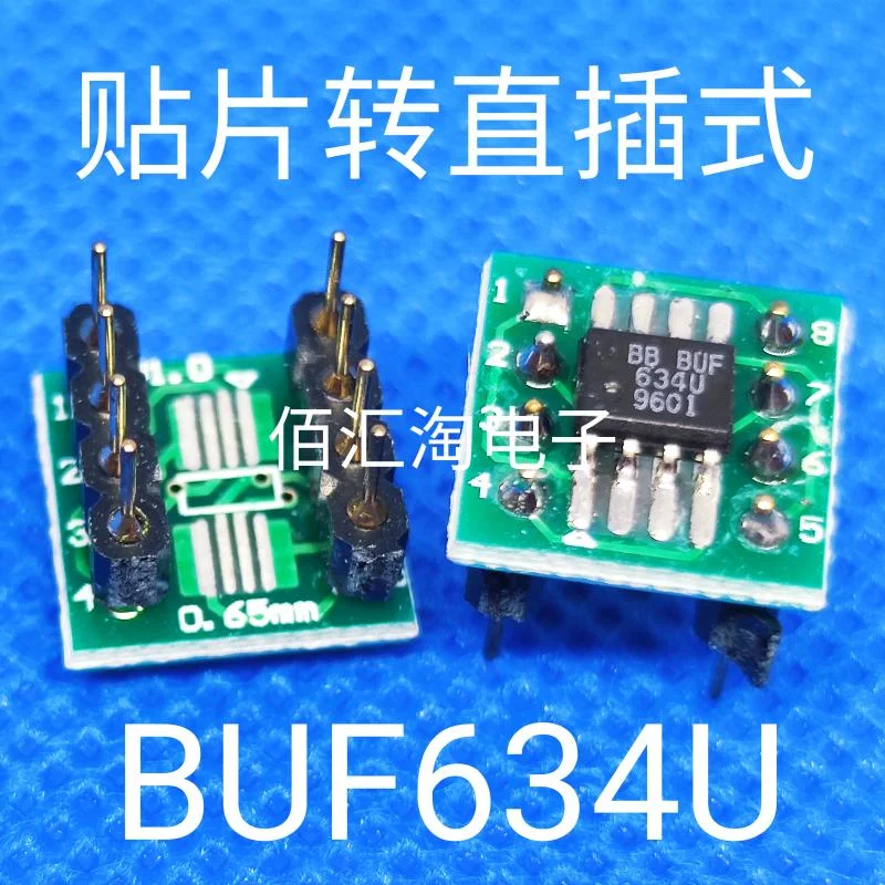 

1PCS BUF634 BUF634U OPA2228 OPA2228U paster to Direct Insertion ,SOIC-8 to PDIP-8, Weld the finished product well