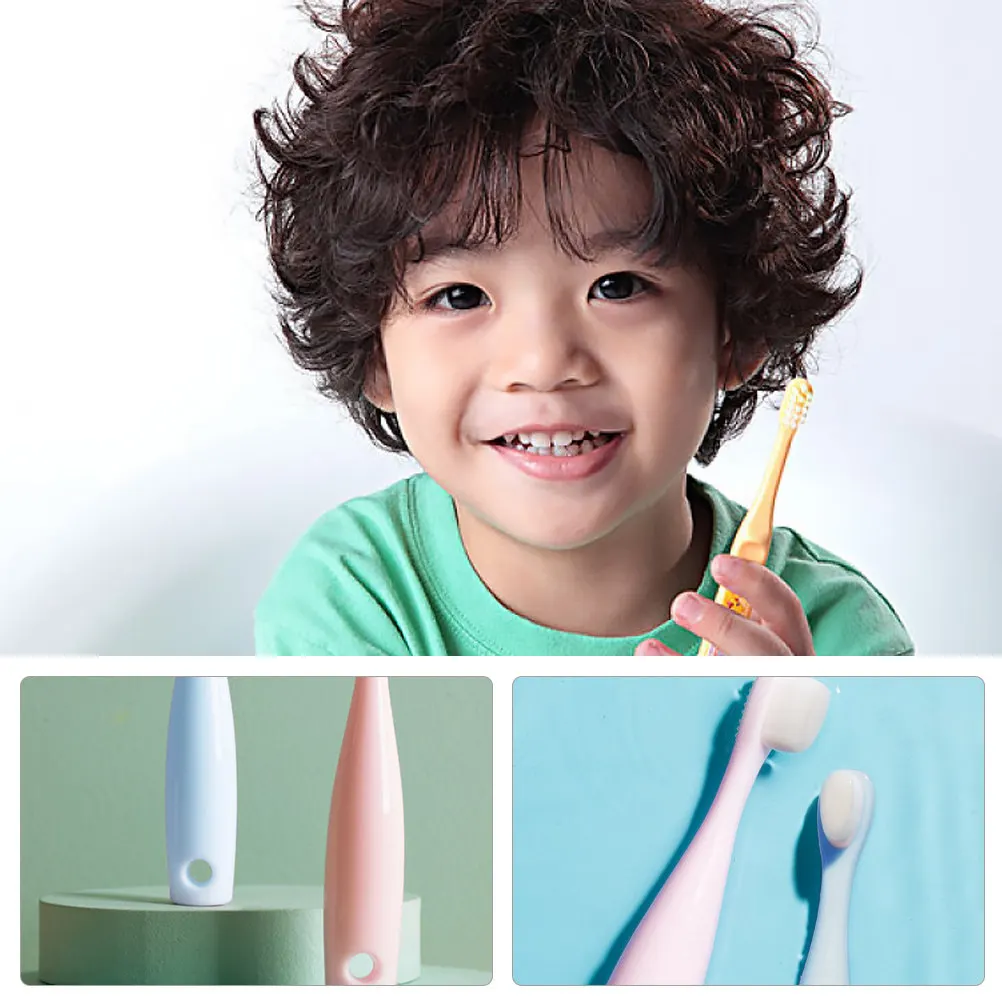 2pcs Infant Toothbrushes Baby Dental Care Tooth Brush Soft Bristled Teeth Nursing Tool For Newborn Kids Tongue Cleaner Ergonomic