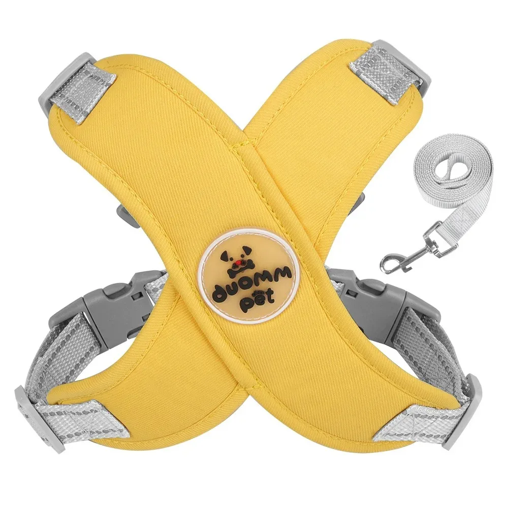 X-förmiges Hundegeschirr-Set für kleine bis mittelgroße Hunde, Geschirr mit Leine, reflektierende Brustgurte für Welpen und Katzen, atmungsaktives Netzgeschirr – Detail 10