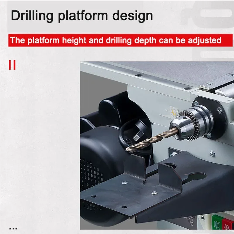 3 In 1 Multi functional Woodworking Machine FS-1200 Electric Planer Planing Machine Carpentry Tools Horizontal Combination Hole