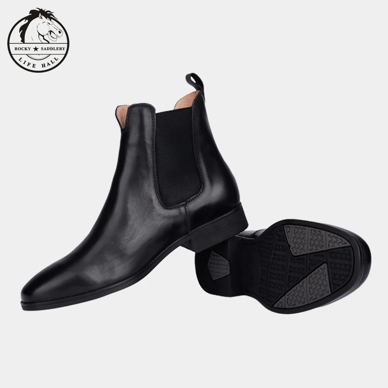 Equestrian Horse Riding Boots Chelsea Real Leather Shoes Equestrian Equipments Protection Cowhide Leather Schooling Protetion