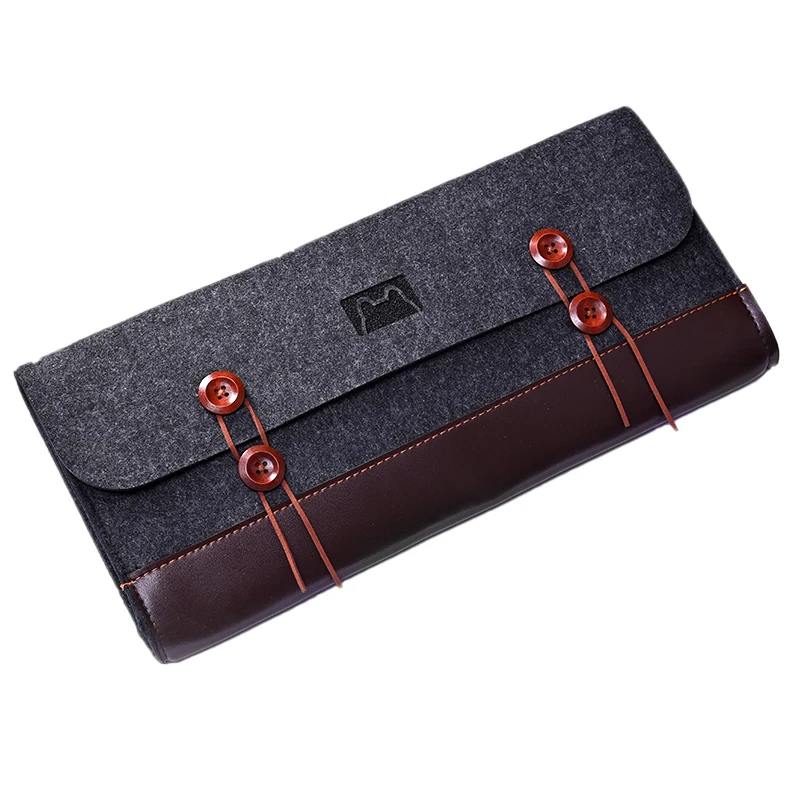 

Keyboard Carrying Case Bag PU Felt Mechanical Keyboard Suitcase Portable Storage Cover Dust Bag