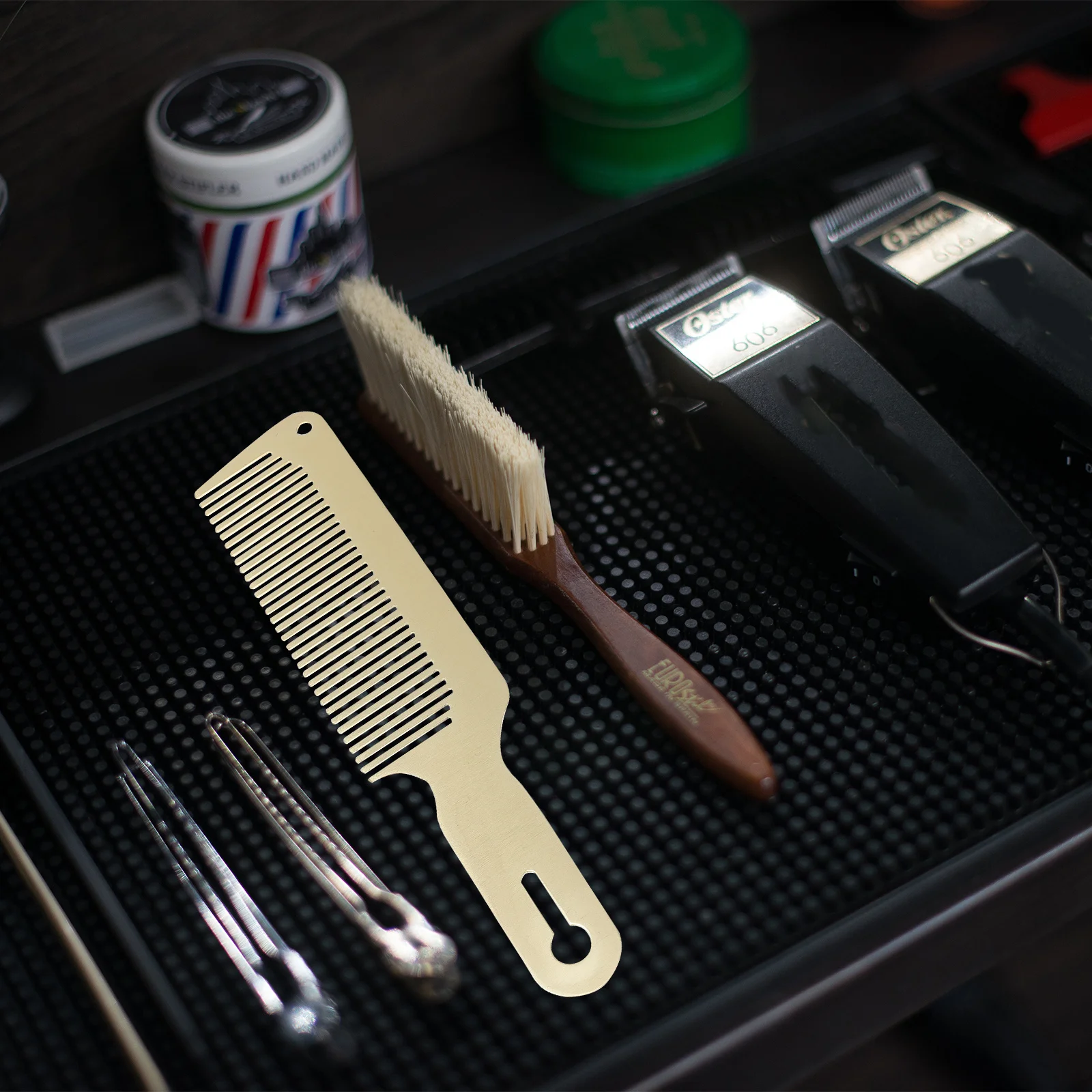 2Pcs Portable Anti-Static Steel Combs Hairdressing Tool Strong Teeth Salon Accessory Hair Cutting Comb Set