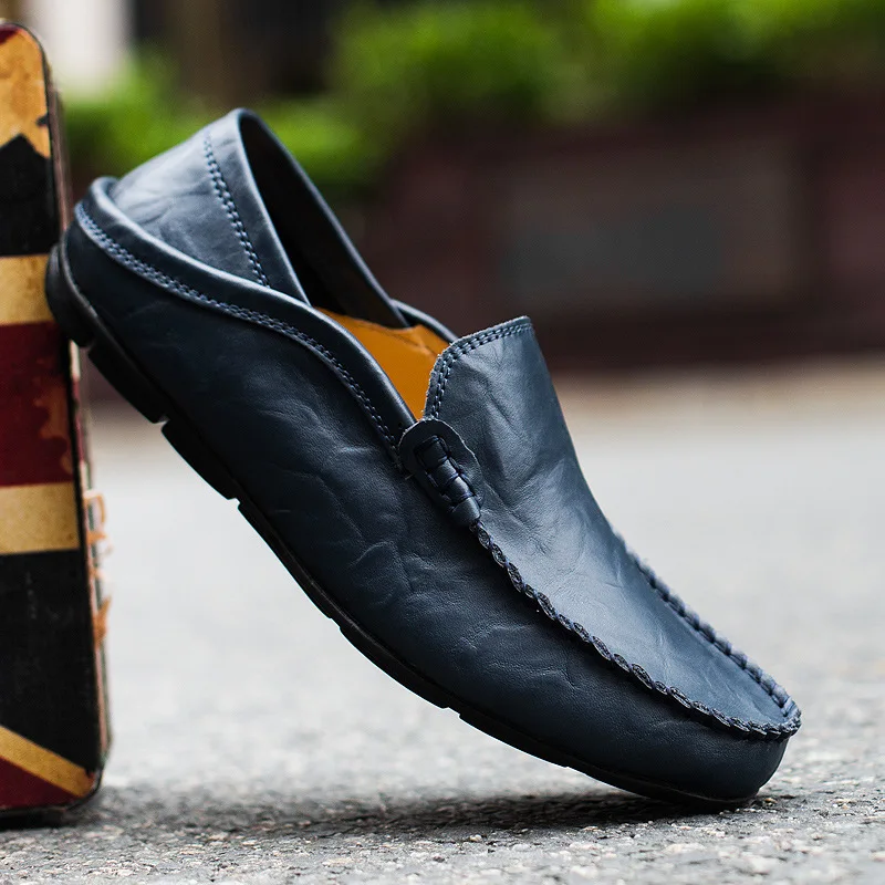

Men's Leather Casual loafers Shoes wedding Dress Shoes New Big Size Moccasins Suede High Quality zapatos
