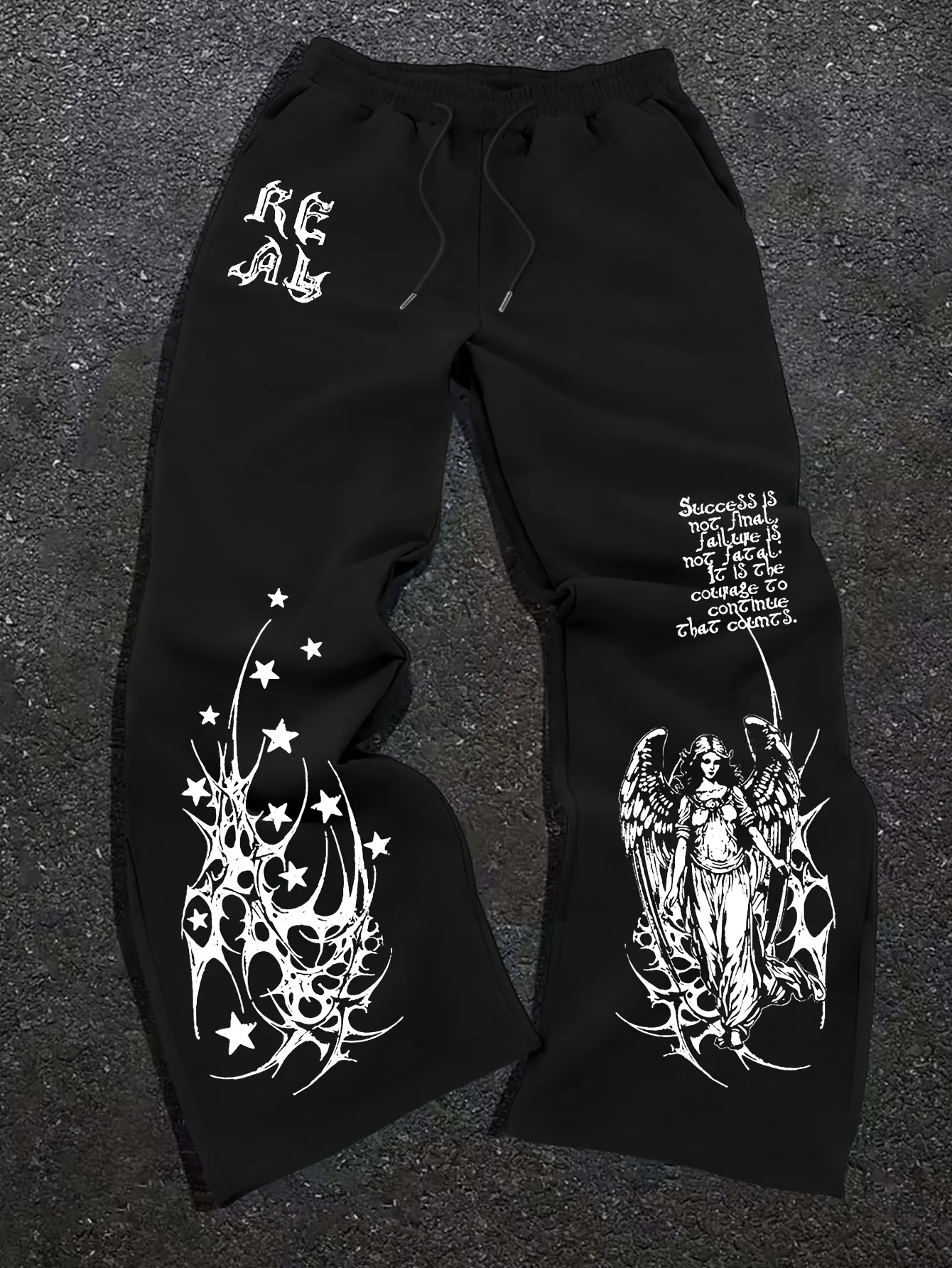 

Men's Versatile Solid-color Printed Pattern Athletic Pants, Spring-autumn Men's Outdoor, Home, Casual and Daily Wear Pants