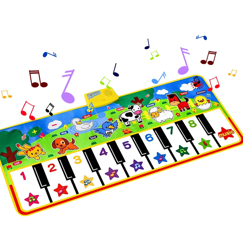 

Piano mat - 53 "x 23" Music mat 8 Animal sound dance mat