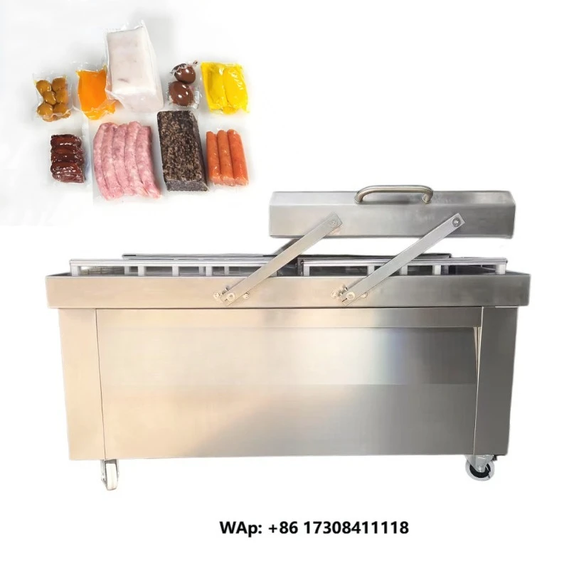 VBJX Commercial High Quality Automatic Continues Compact Chamber Vacuum Sealer Packaging Machine for Wet Dry Food