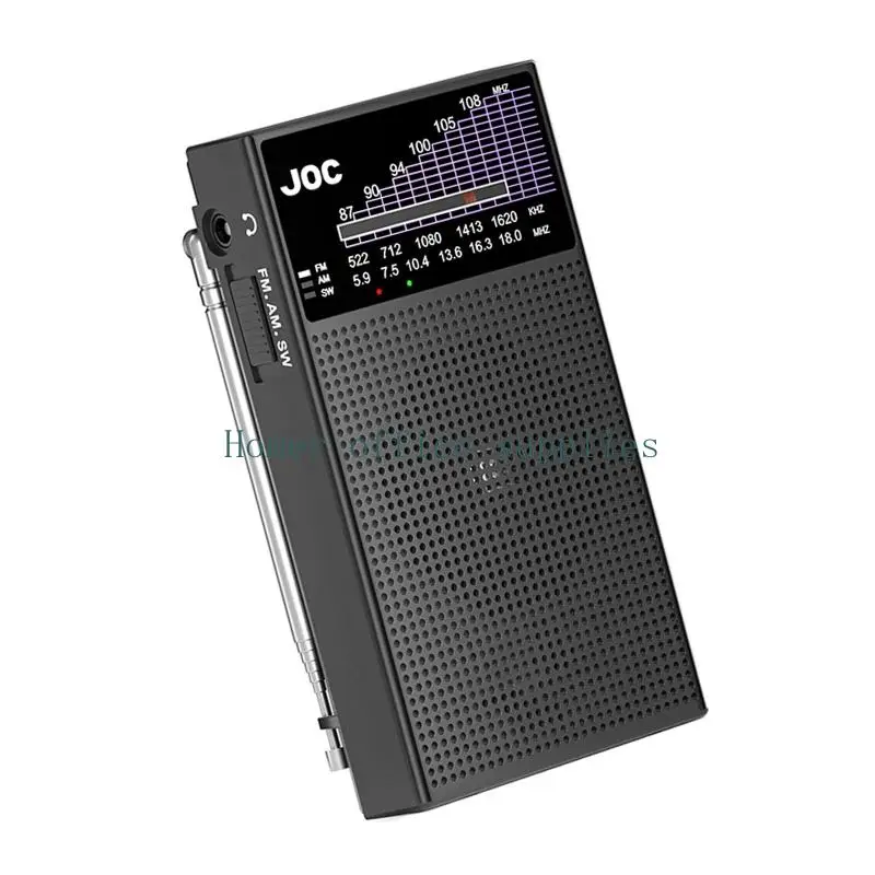 K43B Travel Radio for Walks and Camping with Charging Input, Three-Band Reception, Earphone Port, and Manual Side Controls for