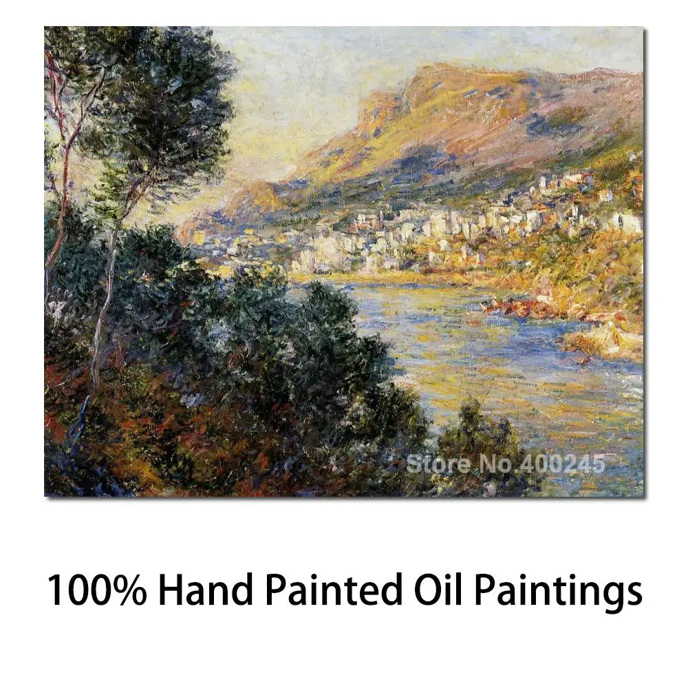 

Canvas Paintings Monte Carlo Seen from Roquebrune Claude Monet Art Reproduction High Quality Hand Painted