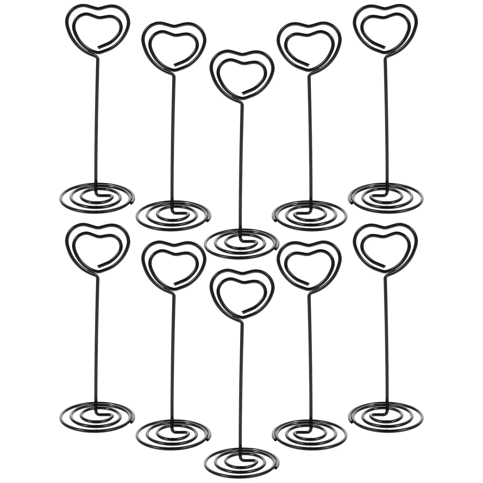 

10 Pcs Black Star Desktop Card Holders 85mm Metal Clips Practical Photo Stands Table Numbers Place Holders